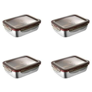 4X 220Ml Stainless Steel Lunch Box Sealed Food -Keeping Boxes Office Bento Container Lunch Container