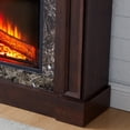 thumbnail image 6 of 45" Electric Fireplace with Mantel, Farmhouse Fireplace Heater TV Stand with Adjustable LED Flame, Timer and Remote Control, Stacked Stone Surround, Cherry, 6 of 8