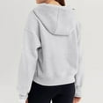 thumbnail image 2 of Kaprioy Womens Sweatshirts Half Zip Cropped Pullover Fleece Quarter Zipper Hoodies 2025 Fall Fashion Clothes GY1, XL, 2 of 6