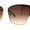 Gold Brown Brown, variant on Womens Oversize Half Rim Look Metal Rim Cat Eye Designer Sunglasses Gold Brown