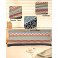 thumbnail image 6 of Boho Body Pillow Cover, Pillowcase Protectors with Zipper, Breathable Decorative Throw Pillow Case Cover, Colorful Striped Ethnic Modern Geometric Abstract Art Pillow Shams for Couch Sofa 20x60Inch, 6 of 8