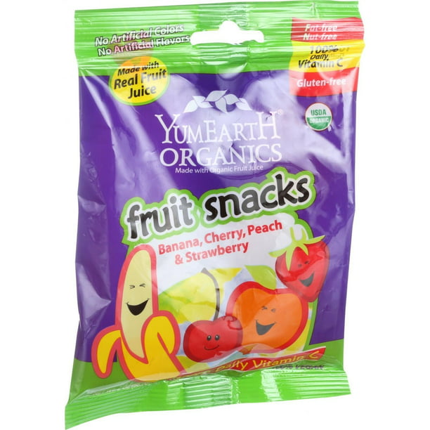 YumEarth Organic Fruit Snacks, Banana Cherry Peach and ...