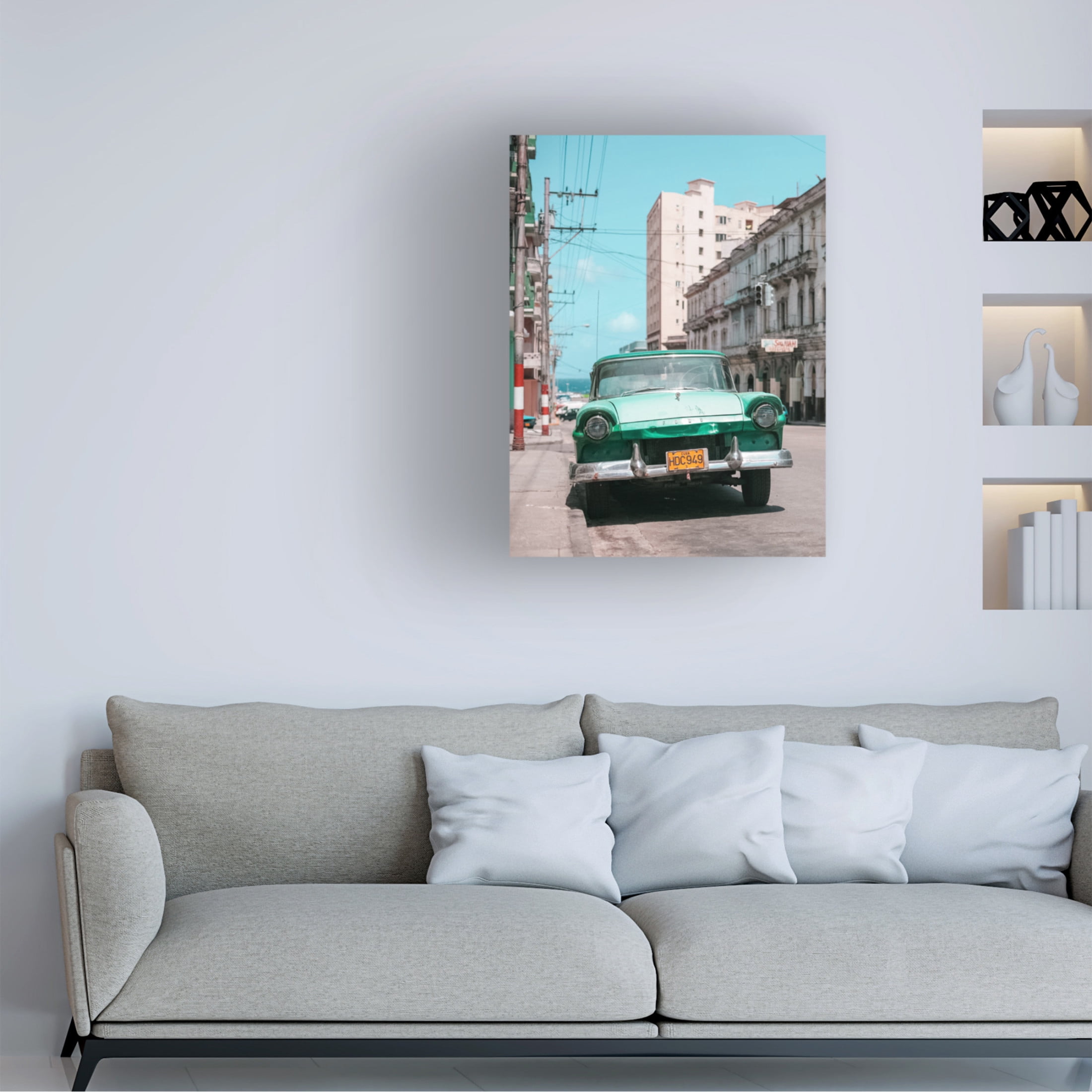 Canvas Wall Art - Alexander Yakovlev 'Old Havana 2' Wall Art for Living Room, Bedroom, or Office Décor by Trademark Fine Art - 24 x 32 Inches