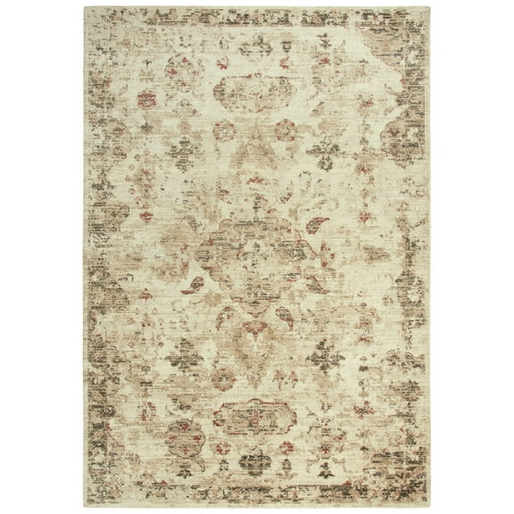 Alora Decor Euphoria 10' x 13' Distress Beige/Brown/Rust Hybrid Area Rug