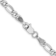 thumbnail image 2 of Auriga Fine Jewelry 14K White Gold 3.5mm Figaro Chain Necklace 16inch for Women, 2 of 6
