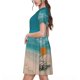 thumbnail image 2 of Disketp Shopping Cart On Tropical Beach para Vestido de Manga Corta para Mujeres, Vestidos de Verano para Mujeres, Casual y Holgado para la Playa, 2 of 6