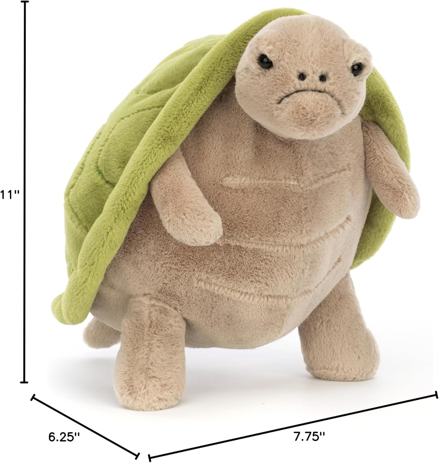 Jellycat Timmy Turtle Stuffed Animal, 11 inches - Reptile Plush Toy - Classic Children's Gift