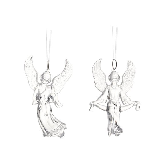 Acrylic Angel Pendant For Christmas Ornaments With Transparent Material For Reflective Light And Durability For Seasonal Display