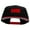 Red Black, variant on Punk Embroidered Two Tone Superior Cotton Twill Flat Bill Snapback Cap - Black Charcoal OSFM