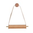 thumbnail image 2 of Washranp Wooden Toilet Paper Roll Holder,Space Saving Wall Mounted Punched Boho Faux Leather Strap Tissue Storage Rack for Home, 2 of 5