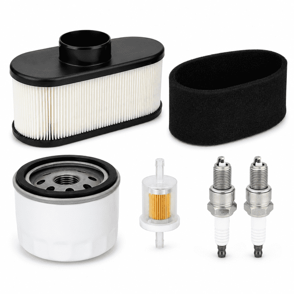 BMotorParts Tune-Up Kit Compatible with Kawasaki FR691V FR730V FR651V FS481V FS541V FS651V FS691V FS730V Engines, Air Filter 11013-7049 11013-0752, Oil Filter 49065-7007
