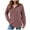 Purple, variant on Women's Hoodie Oversized Waffle Knit Tops Henley Casual Shirts Long Sleeve V Neck Solid Color Casual Tunic Sweatshirt Purple,S