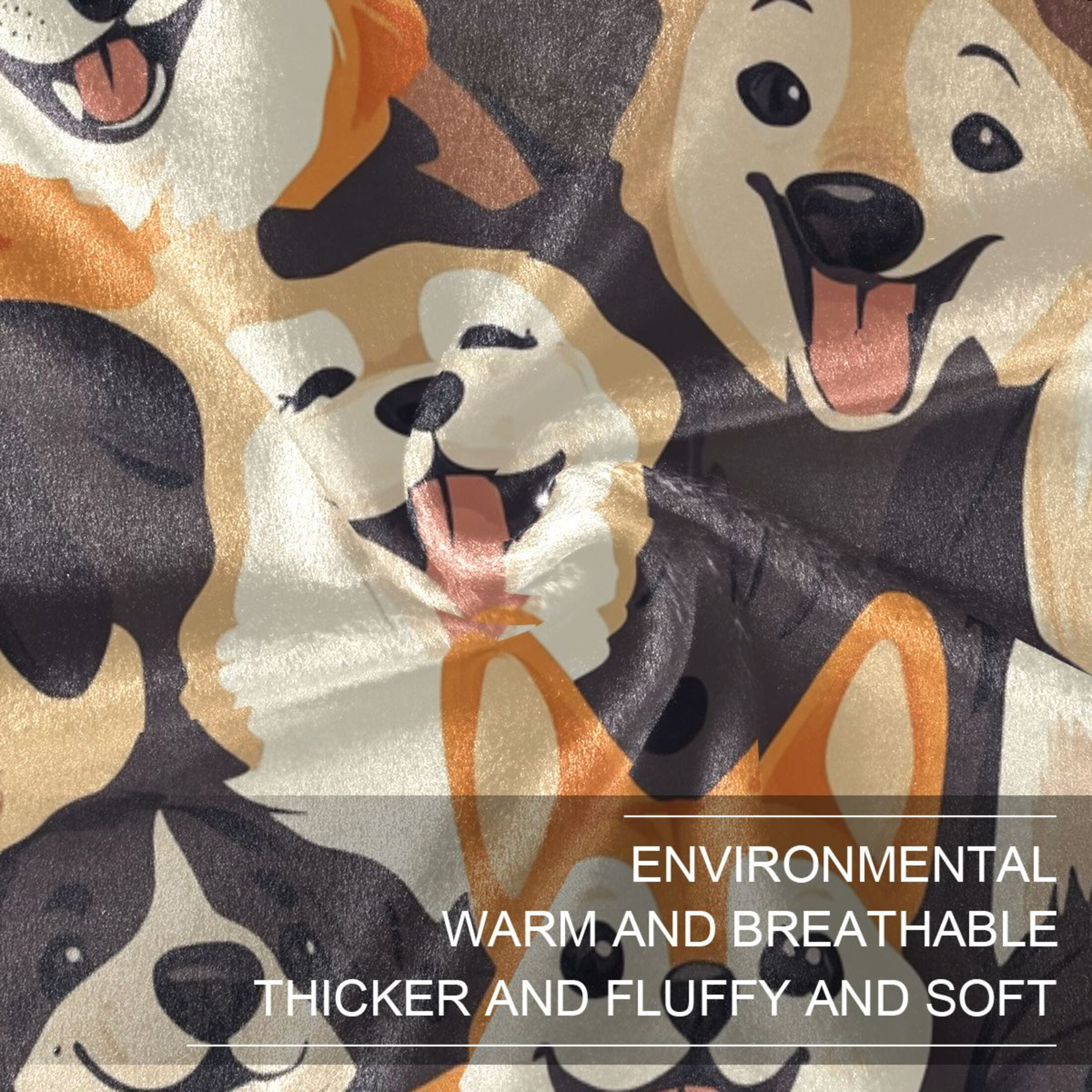 Cute Puppy Dogs Throw Blanket 60" x 90" Soft and Warm Blankets for Couch Sofa and Bed