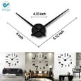 thumbnail image 3 of Deago Large DIY Wall Clock Modern 3D with Mirror Numbers Stickers for Home Living Room Office Decorations Gift (Black), 3 of 8