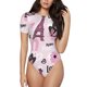 thumbnail image 1 of Balery Eiffel Tower and Butterflies Body de cuello redondo de manga corta para mujer Tops de manga corta Tops básicos-Large, 1 of 7