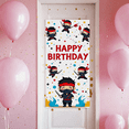 thumbnail image 6 of Cute Ninja Themed Happy Birthday Banner Party Backdrop Background Decorations for Birthday Parties Photography Props Photo Booths and Kids Celebrations, 6 of 8