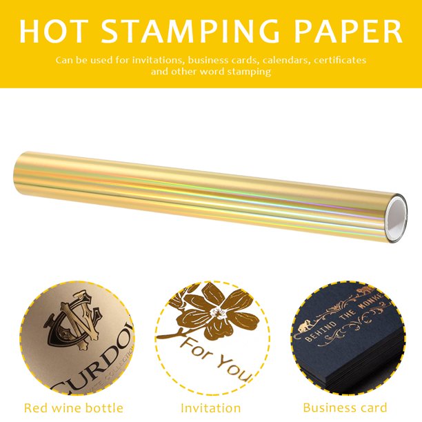 Decoración Rollo de papel de transferencia de lámina de estampado en caliente de lámina activada por calor de 19,3 cm x 5 m (C)