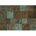 thumbnail image 1 of Ahgly Company Machine Washable Indoor Rectangle Patchwork Turquoise Blue Transitional Area Rugs, 4' x 6', 1 of 4