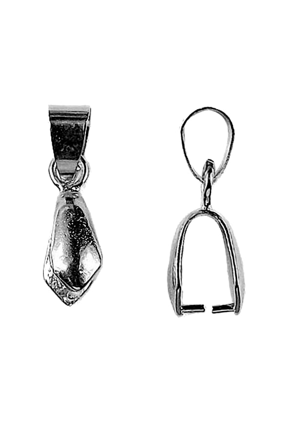 CR-303-14X4MM Rhodium Overlay Pendant Bail