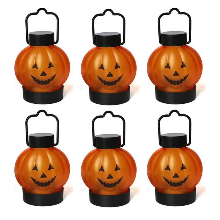 EverBrite 6 Pack Halloween Pumpkin Lantern, Collapsible Jack O Lantern  Pumpkins with Lanyard, Halloween Party Favors for Kids, Light up Pumpkin