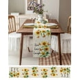 thumbnail image 6 of Table Runner Dresser Scarf 13 x 36 Inch Live Love Laugh Sunflower Farmhouse Floral Butterfly Vintage Table Runners Non-Slip Heat Kitchen Dining Table Decor for Indoor Outdoor Home Party Decoration, 6 of 7