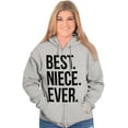 thumbnail image 4 of Best Niece Ever Cute Family Relative Zip Hoodie Sweatshirt Women Brisco Brands M, 4 of 6