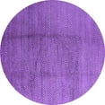 thumbnail image 1 of Ahgly Company Indoor Round Solid Purple Modern Area Rugs, 3' Round, 1 of 4