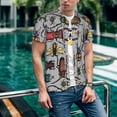 thumbnail image 6 of Lsque Bright Insects Pattern Mens Polo Golf Shirts Funny Graphics Shorts Sleeve Button Shirts Baseball T-shirt-3X-Large, 6 of 7