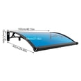thumbnail image 2 of 40"x24" Awning for Door Entrance, Polycarbonate Window Door Canopy, Exterior Front Door Awning with Aluminum Alloy Bracket for Porch Patio Deck (Blue Board/Black Bracket), 2 of 14