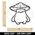 thumbnail image 2 of Cartoon Mushroom Man Chubby Cute Spots Self-Inking Rubber Stamp for Stamping Ink Stamper Crafting Planners - 1/2 Inch Mini - Blue Ink, 2 of 7