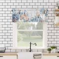 thumbnail image 4 of Thanksgiving Coastal Kitchen Valances for Windows 42x18 Inch Kitchen Curtains Valances Rod Pocket Autumn Pumpkin Coral Blue Starfish Bathroom Window Valances for Window Treatment Decor, 4 of 6