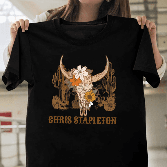 Chris Stapleton Unisex Tee Graphic All American Road Show Country Music Concert V50940 Unisex T-Shirt, Size Up to 5XL