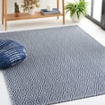 thumbnail image 4 of SAFAVIEH Martha Stewart Cotton Diamond Area Rug, Navy/Light Grey, 8' x 10', 4 of 5