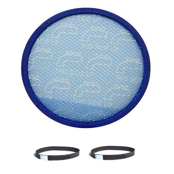 Replacement Part For Hoover WindTunnel Max Mult-Cyclonic Bagless Upright Washable Primary Blue Sponge Filter With 2pk Rewind T Series Vacuum Cleaner Stretch Belts