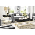 thumbnail image 2 of Inspired Home Maximo Coffee Table 2 Drawers High Gloss Acrylic Legs Stainless Steel Base Modern Design, 2 of 9