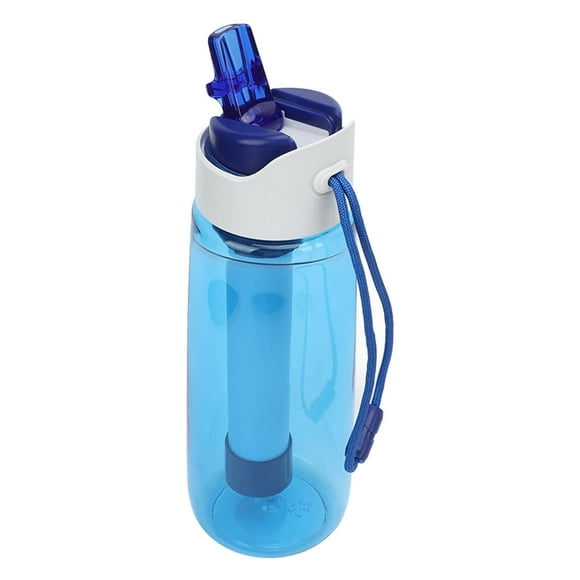 Filtered Water Bottle, 750Ml Portable Water Filter Bottle With Removable Multi Layer Filter Straw Bottle For Hiking, Backpacking, Travel, Cycling