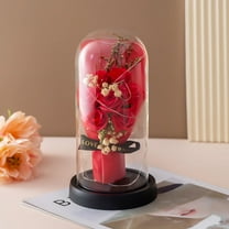 Valentines Day Gifts For Girlfriend & Wife, Girlfriend Presents,Cool Gifts To Get Your Girlfriend,Preserved Rose Night Light in Glass/ Dome,Valentine's Day Decorations