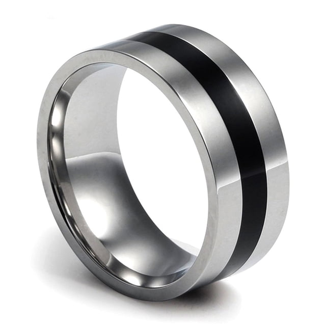 Bague Homme 9 mm Simple Fiançailles Promesse Alliances Bague