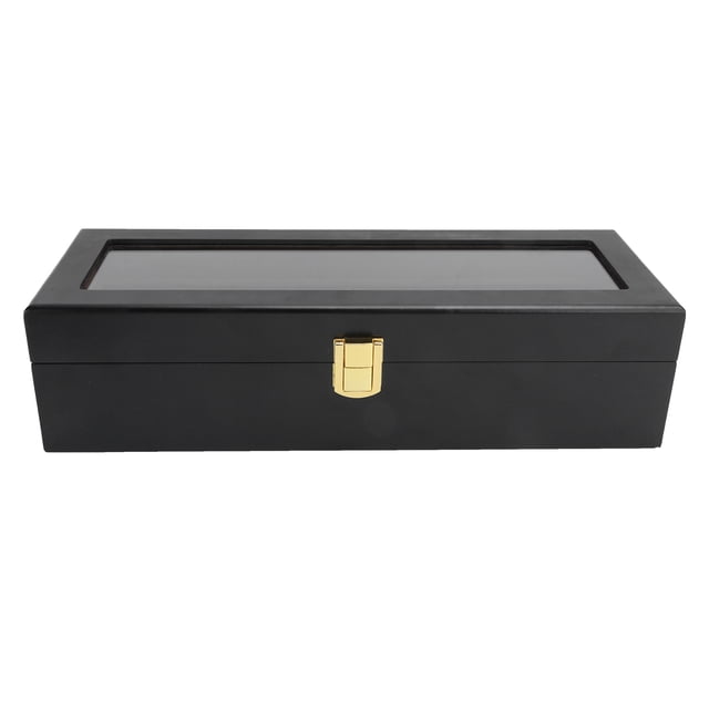 Vitrina de reloj de pulsera, caja de reloj de seis rejillas, organizador de reloj con precisión diseñada