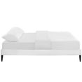 thumbnail image 4 of Modway Tessie Full Vinyl Bed Frame with Squared Tapered Legs in White, 4 of 6