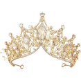 thumbnail image 1 of Corona de princesa dorada Li build cristal de pedrería para disfraz, 1 of 4