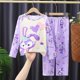 thumbnail image 1 of Conjuntos de pijamas de seda de leche para niños, ropa de dormir de Anime Kawaii Sanrioed, Cinnamoroll Kuromi, ropa de casa para niños y niñas, otoño 2023, 1 of 4