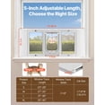 thumbnail image 3 of Cat Door for Window, Adjustable to Fit Window Width 31"-36", 4 Secure Lock Modes, Aluminum Frame and High-Transparency Glass, Magnetic Closure, Weatherproof Quick-Fit Pet Door for Cats, White, 3 of 10
