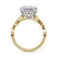 thumbnail image 4 of AFFY Halo Engagement Wedding Ring for Women Center 7MM Princess and Round Lab Created Moissanite Ring Jewelry Gift for Her In 10K Solid Yellow Gold Size 6.5, 4 of 6