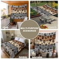 thumbnail image 6 of Haze Blue Brown Tapestry for Bedroom Wall Hanging Tapestry, Rustic Farmhouse Dog Paw Vintage Ceiling Backdrop Tapestries Poster Blanket Wall Decor for Teens Room Living Room Dorm 39" x 59", 6 of 8