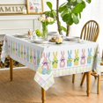 thumbnail image 4 of Easter Tablecloth 60×84 Inch Rectangular, Spring Carrots Bunny Colorful Washable Table Cover for Party Picnic Dinner Decor, 4 of 6