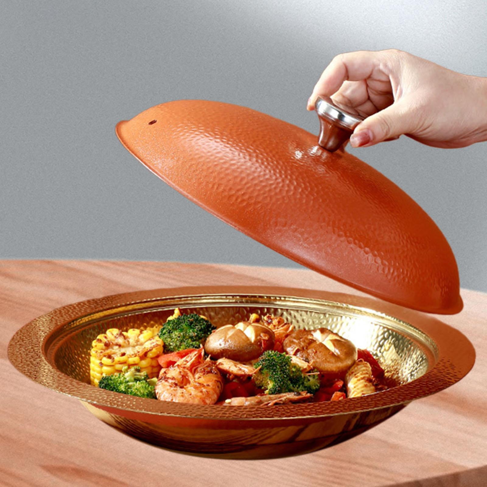 TISHITA Stainless Steel Pot Hot Pot Korean Ramen Pot with Lid Food Making Pot Dry Pots Kitchen Utensil Instant Noodle Pot Seafood Pot 25.5cm