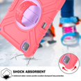 thumbnail image 6 of Kids Case for iPad Pro 11 Inch (2022/2021/2020/2018 Model), iPad Air 5/4 (10.9-Inch), Military Grade Shockproof Rugged Protective Cover with Built-in Stand/Pencil Holder Shoulder Strap, Red Purple, 6 of 12
