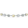 thumbnail image 2 of Gem Stone King 1.91 Ct Round Cabochon White Ethiopian Opal and E-F Lab Grown Diamond 925 Sterling Silver Tennis Bracelet for Women (Fully Adjustable up to 9 inch), 2 of 3
