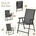 thumbnail image 5 of Topeakmart 2pcs Folding Dining Chairs with Backrest, Black, 5 of 8